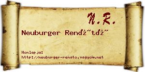Neuburger Renátó névjegykártya