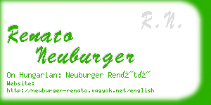 renato neuburger business card